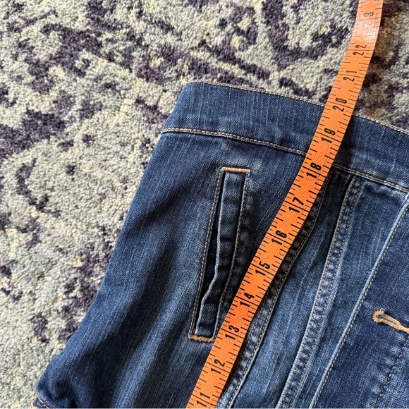 Y2K Western Boho Chic Size Medium Women’s Denim Medium Dark Wash Vest Festival - Picture 7 of 8